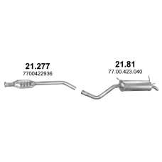 Резонатор + глушитель Renault Megane Megane 1 (1996-2002) 1.6i 16V